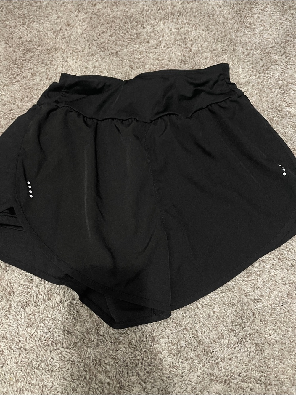 Women’s Black Athletic Shorts with High Waist